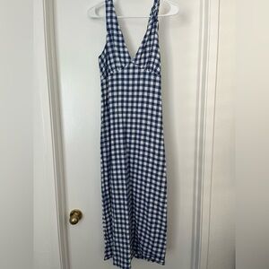 BLUE + WHITE GINGHAM DRESS